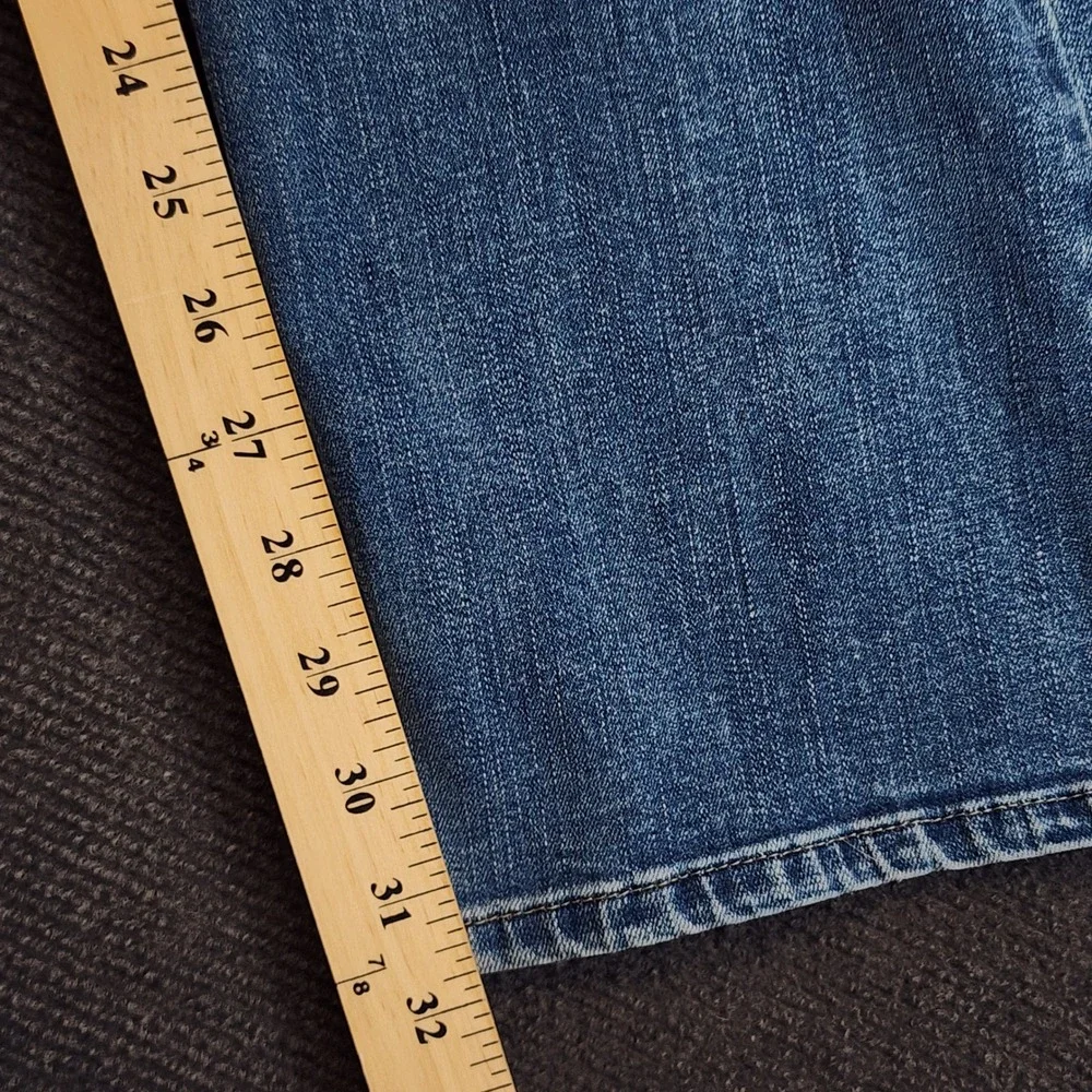Lee Jeans Women 12 Long Blue Classic Fit Straight Leg Denim Stretch Casual